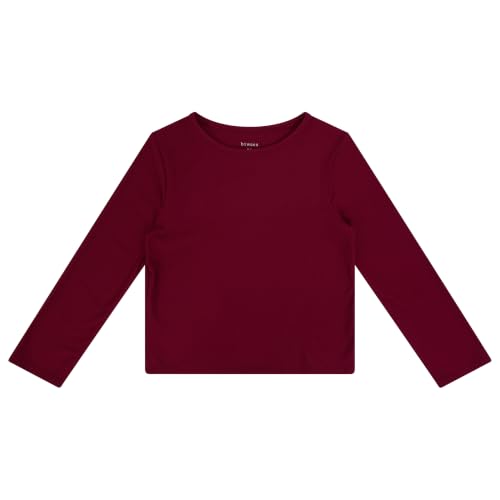 Image of Girls Long Sleeve Fall Graphic Tops, School Sports Tees, 4 Pack Multiple Pattern Tshirts