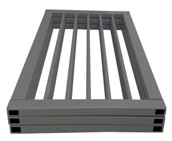 Absperrgitter Türgitter Treppenschutzgitter Schutzgitter Hundegitter 150 cm massiv 3E ohne Bohren (150 cm grau)
