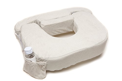 My Brest Friend Deluxe Twin and Plus Nursing Pillow Slipcover Sleeve | Great for Breastfeeding Moms | Pillow Not Included, Heather, Light Grey