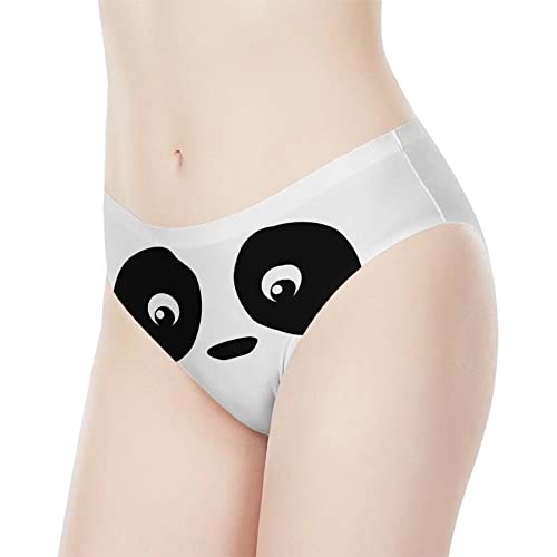 Amzprint Black White Cute Pandas Eye Print Fashion Breathable Teen Women’s Hipster Panties High Waist Underpants #TOP5