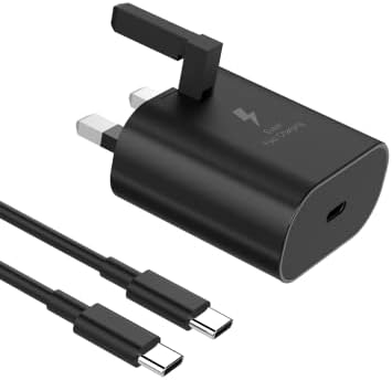 25W for Samsung fast Charger Plug and Cable for Galaxy S23, S22, S22+, S22 Ultra, S21, S21 Ultra, S21 FE, S20, S10, A72, A71, A53, A52, A51 USB C Phone Chargers