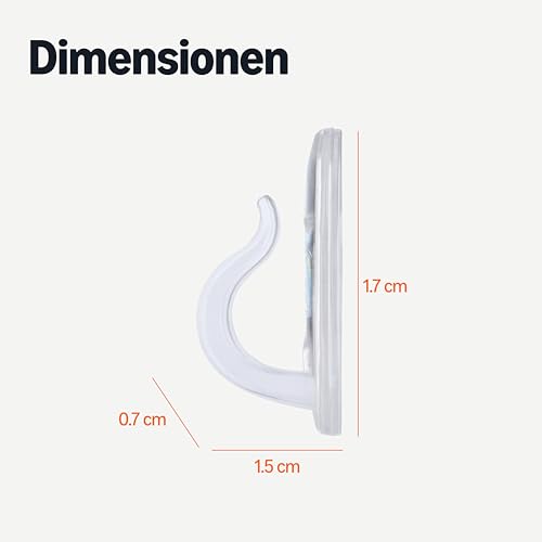 Amazon Basics Wandhaken, selbstklebend, Mini-Größe, Transparent