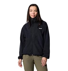 Columbia Damen Sequoia Grove™ Full Zip Fleecejacke Mit Durchgehendem Reißverschluss, Schwarz, L EU