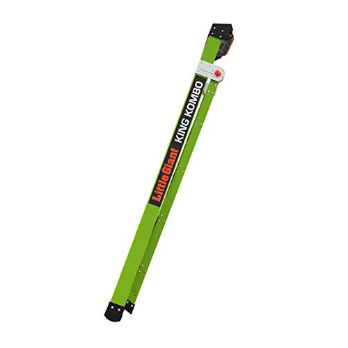 Little Giant Ladder Systems 13610-001 Green King Kombo Pro 6' A frame 10’ Extension-Hi-Viz Type 1AA, 6 Ft