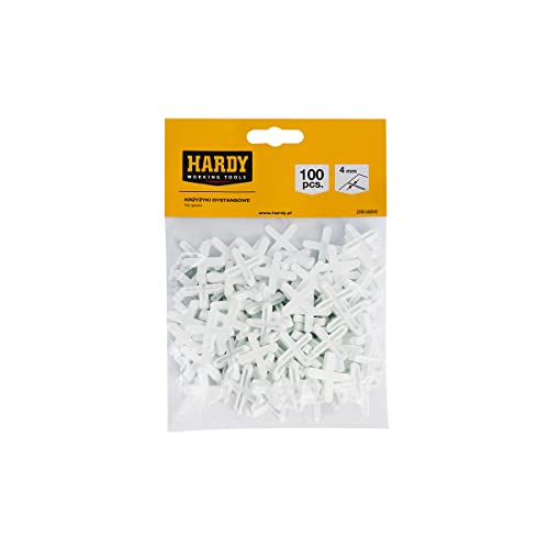 HARDY WORKING TOOLS Cruces para azulejos - Accesorios para azulejos, ayuda para la colocación de azulejos, espaciadores para azulejos, cruces para juntas - 4 mm - paquete de 100 unidades