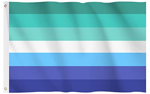 Hianjoo 3x5 Ft MLM Vincian Pride Flag Gay Patroclian LGBT Banner Men Loving Men Pride Month Flags Vivid Color Fade Proof Polyester Canvas Header Double Stitched Metal Grommets for Home Office Parade