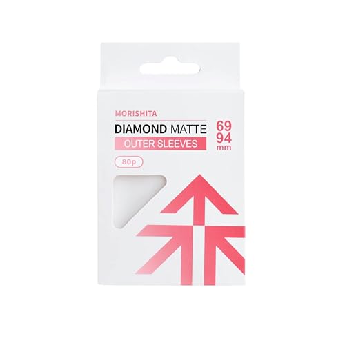 Morishita Diamond Matte Sleeves for Standard Size Cards Premium Third-Layer Protection Outer Sleeves for PTCG OPCG MTG 80 Pack