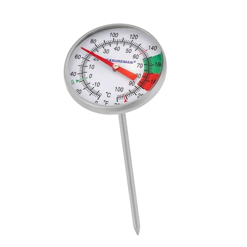 Thermomètre à lait et café 5 cm en acier pour mousse de précision - 5