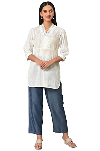 Image of Aurelia Women's Cotton Blend Kurti & Palazzo