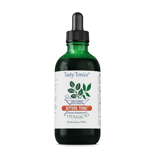 Vitanica Bitters Tonic Liquid Digestion Supplement Digestion Support Alcohol Free Vanilla Orange Vegan 4 Ounce