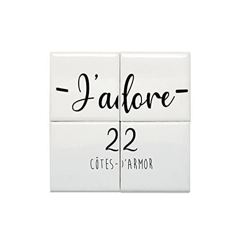 Carreaux Céramique 20 x 20 cm Côtes d'Armor - Le Cadeau Idéal pour les Amoureux de Bretagne
