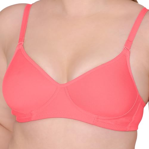 Image of Tweens - Medium Padded Cotton Rich Bra - Full Coverage, Seamless, Multiway Straps, Wirefree Everyday T-Shirt Bra (Pack of 2)