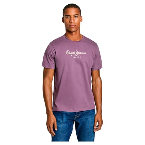 Pepe Jeans Herren Eggo N T-Shirt, Lila, S – Ansicht 1