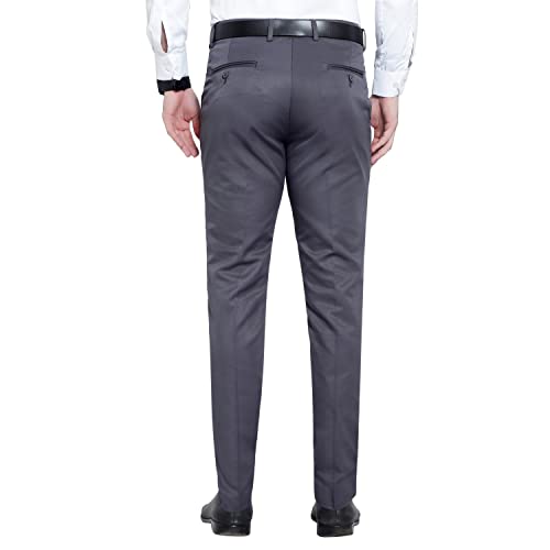 Image of ABLESTAR Men's Polycotton Slim Fit Formal Trouser - Spendex Cotton Casual Pant for Men - Breathable, Lightweight, Adjustable Formal Trouser for Men - Pack of 3