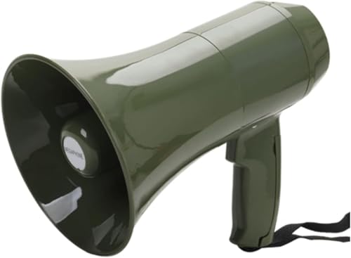 BZXIANSV Megaphone,Portable Megaphone Speaker, 15W Handheld Adjustable Vol Control Referee Bullhorn Built-in Siren for Any Outdoor Sports Microphone