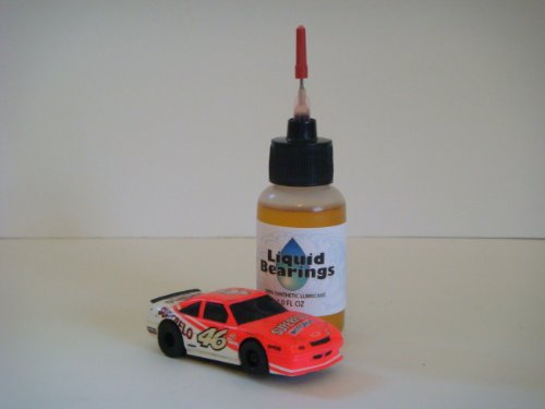 Liquid Bearings, 100%-synthetic oil for all HO scale slot cars, makes cars faster!!