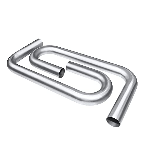 Fortluft Universal Sets Mandrel Exhaust Bend Pipes Aluminized Steel 2 Pcs 2.00''/50.8Mm #TOP15