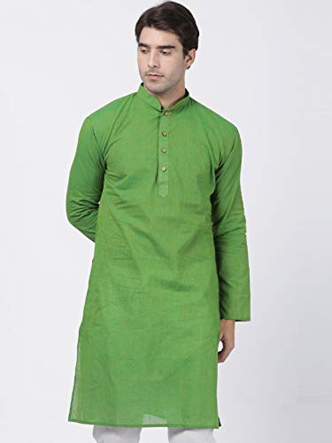 Image of VASTRAMAY Men's Royal Blue Pure Cotton Kurta