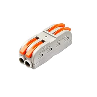 CH-812 0.08-2.5mm SPL-2 Pole Wire Connector with Spring Lock Lever for 2 Wire line Connection