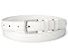 Maikun Womens Skinny Leather Belt Solid Color Pin Buckle Simple Belts White 32-34"