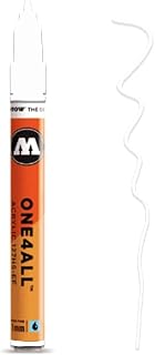 MOLOTOW ONE4ALL Acrylic Paint Marker, 1mm Extra Fine, Signal White, 1 Each (127.102)
