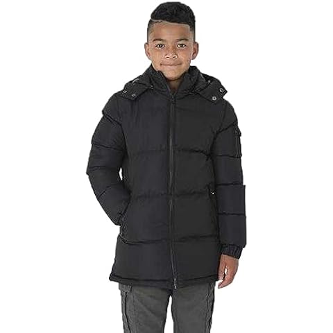 BRAVE SOUL Boys JAREDLONG Black Hooded Jacket Cover