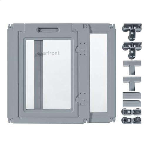 Image of 30 inch H Extension Kit 1 Gate + 1 Panel, T-Buckles for Compartment, Expandable Clear Dog Play Pen Acrylic Dog Playpen Indoor,for Puppy Cat Bunny Small & Medium Dogs