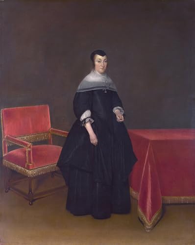Peinture poster abstraite tableau mural Gerard Ter Borch décoration maison 60x90