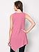 Made By Johnny MBJ WT671 Womens Summer Sleeveless Irregular Handkerchie Hem Loose Tunic Tops Flowy Blouses Shirt M Pink