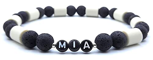 Halsband für Hunde mit EM-Keramik und Namen – individuell für Dich handgefertigt - natürlicher Schutz für Ihren Liebling (Metallperle Silber)