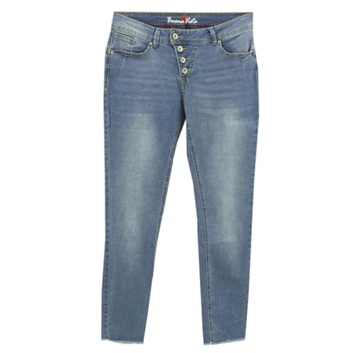 Buena Vista Damen Jeans Malibu 7/8 Cozy Denim (M, blau)