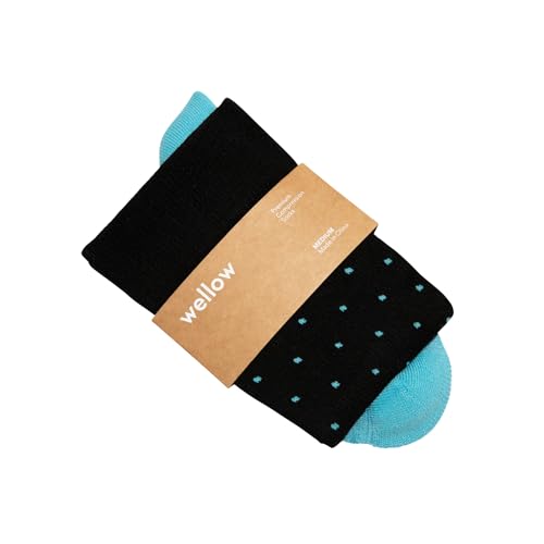 Image of Wellow Knee High Compression Socks for Men & Women - Made with Viscose from Bamboo, Swelling & Pregnancy Support