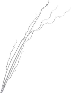 Factory Direct Craft Group of 4 Silver Glittered Artificial Twig Sprays for Centerpieces and Arrangements