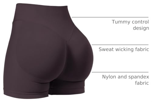 Image of VOYJOY Women Workout Impact Shorts 2.5 inch / 3.6 inch / 4.5 inch / 6 inch Scrunch Butt Booty | Tummy Control, High Waisted, Bike Short, Gentle Compression, for Women
