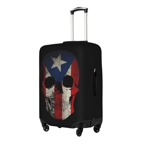 Travel Luggage Cover Skull Puerto Rico Flag Fashion Washable Baggage Suitcase Protector Fit For Luggage Large2
