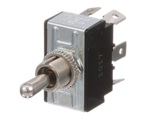 1017 20A DPDT On/Off/On 6 Tab Toggle Switch Fits 1/2 in Hole for Keating Instant Recovery Electric Fryer Pre-2000, Vulcan Hart 85MF, ECO2D