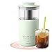 Przenośny zaparzacz do herbaty, czajnik podróżny, elektryczny, mała stal nierdzewna, elektryczny spieniacz do mleka, spieniacz do mleka, do kawy, wody i herbaty, 350 ml (zielony)