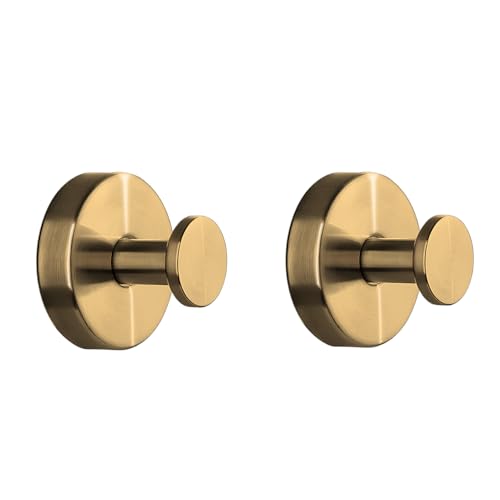 Cyberwork Crochets sans perçage - Lot de 2 crochets à ventouse en acier inoxydable. fixation murale sans percer, patères pour salle de bain, cuisine, bureau...