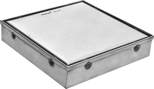 Image of Plantex (Primax) 304 Grade Stainless Steel Tile Insert Floor Drain Cover /Bathroom Drain Cover /Shower Drain - 5x5 inch (Matt)