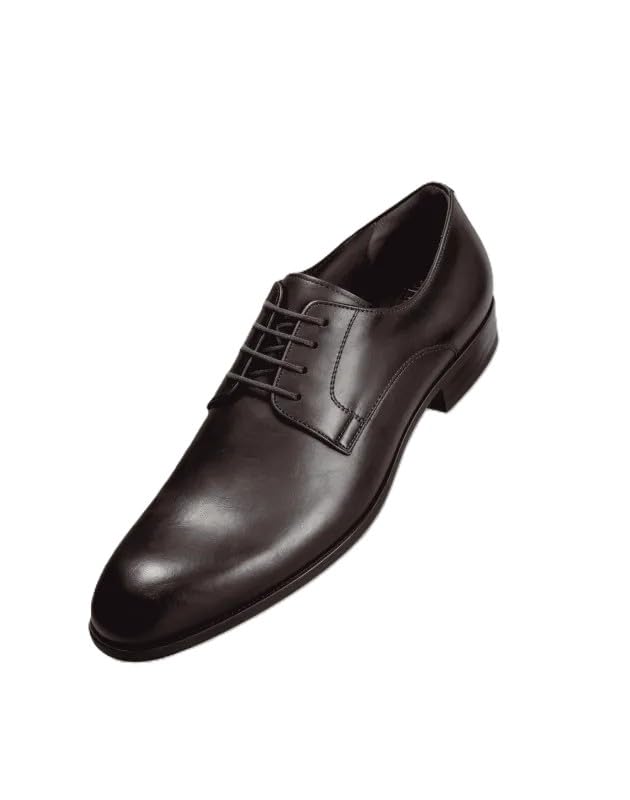 Bonini Derby męskie buty sznurowane, skórzane, brązowe, model SS26-90102