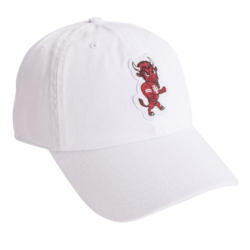 Desert Cactus Indiana University Baseball Hat Hoosiers Bloomington Brimmed Embroidered Hats Cap Adjustable Cloth Strap Adult (Style S1 Vintage) White
