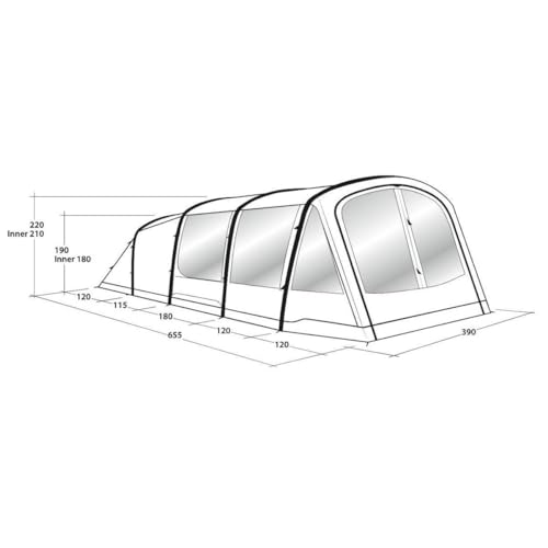 Outwell Unisex - Adult Parkdale Tent, Green, 6 Person - Image 8