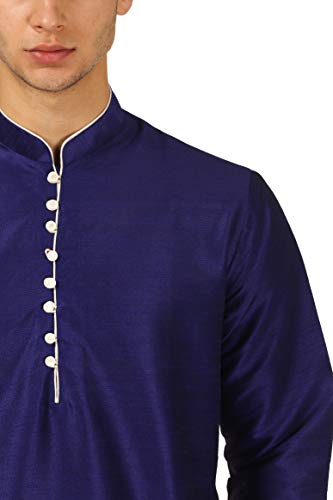 Image of Royal Kurta Men's Cotton Silk Dhoti Kurta (White)