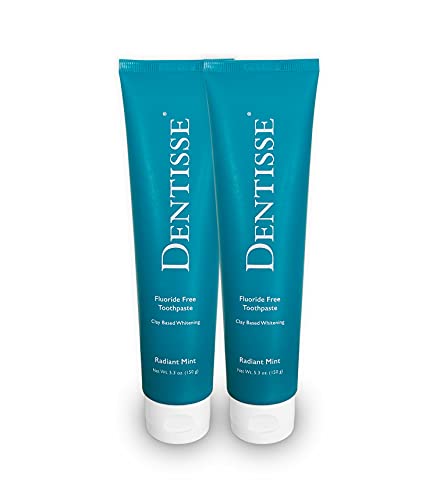 Natural Reflection Fluoride Free Whitening Toothpaste by Dentisse - Whiter Teeth, Brighter Smile - Polishing Fluoride Free Toothpaste 5.3oz Radiant Mint 2-Pack image 2
