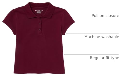 Image of The Children's Place baby-girls And Toddler Short Sleeve Ruffle Pique Polo