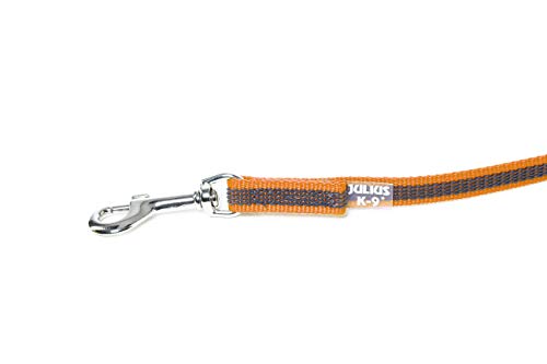 IDC Color & Gray gumierte Leine, 14 mm x 1 m ohne Schlaufe, Orange-Grau