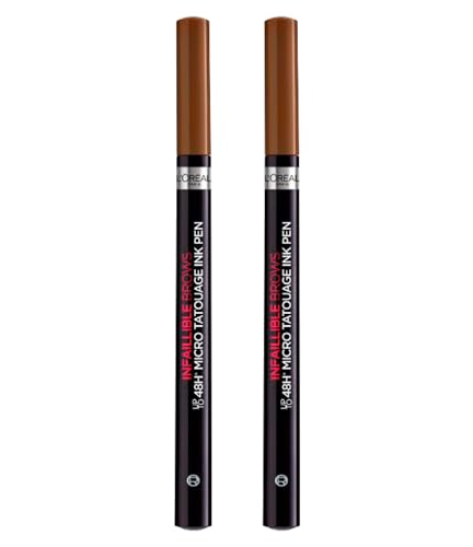 L'Oréal Paris Infaillible Brows Augenbrauenmarker Micro Tatouage Ink Pen Finish, natürlicher Effekt, voller Effekt, gleichmäßiger Look, präziser Look, lange Haltbarkeit, 48 Stunden, Farbe 5.0 Light