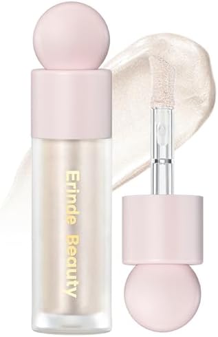 Erinde Liquid Highlighter, Face Bronzer Stick, Natural Glossy Finish, Lightweight Blendable Silky Smooth Cream Illuminator, Cruelty-Free, 01# Moonlight