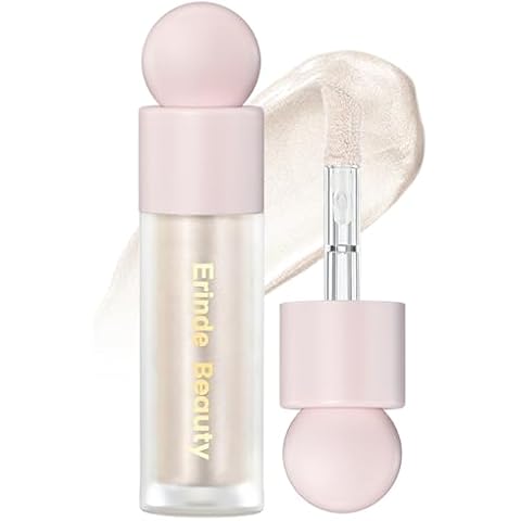 Erinde Liquid Highlighter Makeup, Face Highlighter Bronzer Makeup Stick, Natural Glossy Finish, Lightweight Blendable Silky Smooth Cream Face Illuminator Makeup, Cruelty-free, 01# MOONLIGHT Cover