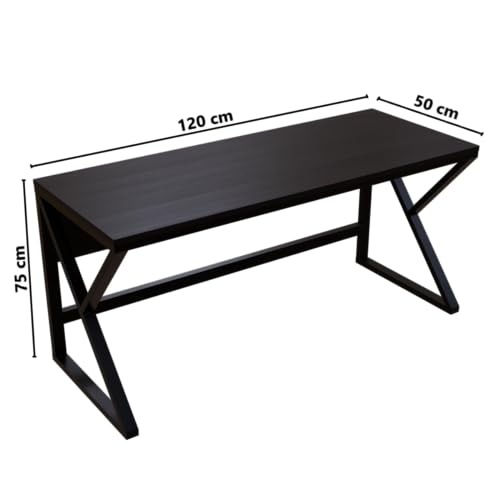 Image of Riyan Luxiwood Alden Computer Table in Engineering Wood for Home & Office, Simple Style Desk, Scratch Resistance Surface, Easy to Assemble, Study Table for Kids (Size-12 X 5 X 75 Cm) - Brown